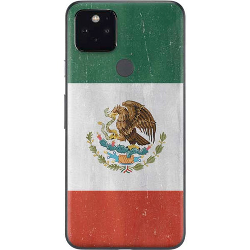 Mexico Flag Distressed Google Pixel 5 Skin